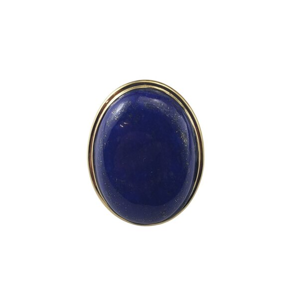 18K Yellow Gold Lapis Lazuli Ring Size 7.5-7.75 #22722 - Picture 2 of 8